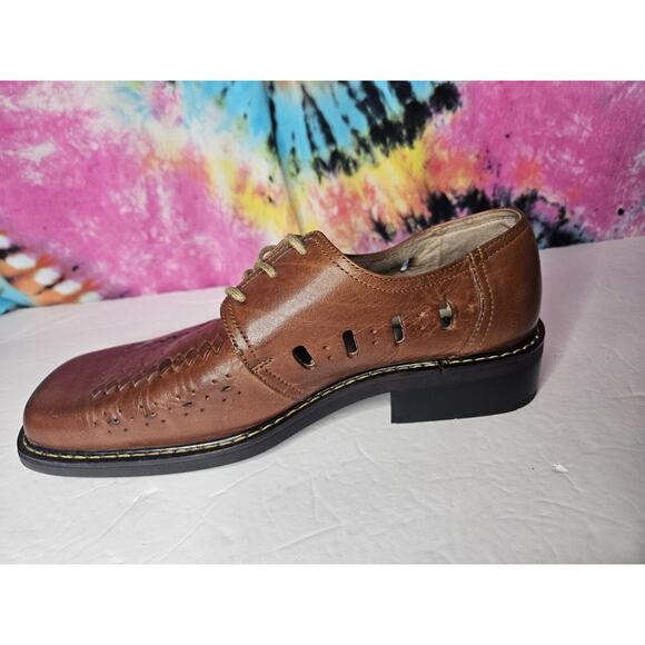 DONATO MARRONE Dibang Men's Shoes Brown US Size 10.5 Leather Upper Lining/ Sole - Picture 9 of 9